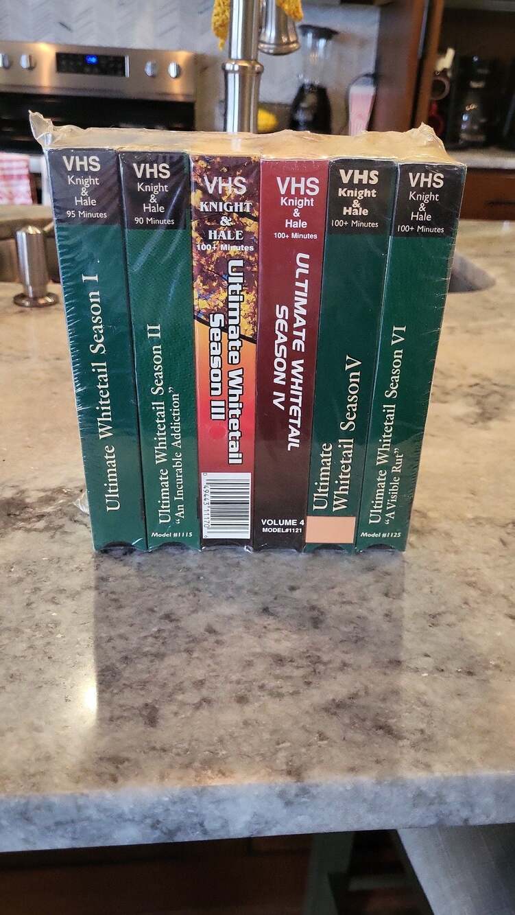 Knight & Hale Ultimate Whitetail Seasons I-VI VHS Box Set Bundle Factory Sealed